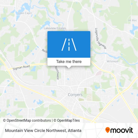 Mountain View Circle Northwest map