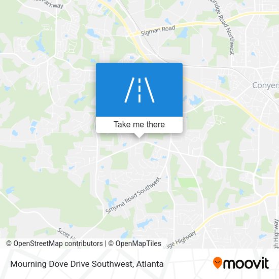 Mourning Dove Drive Southwest map