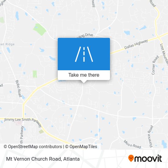 Mt Vernon Church Road map