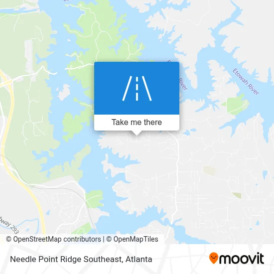 Needle Point Ridge Southeast map