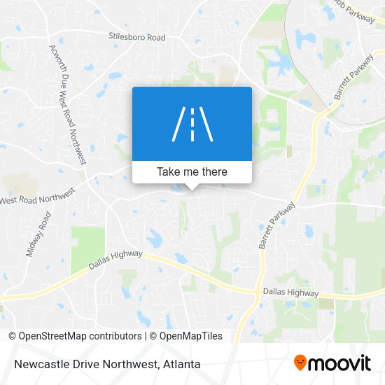 Newcastle Drive Northwest map