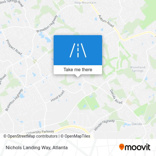 Nichols Landing Way map