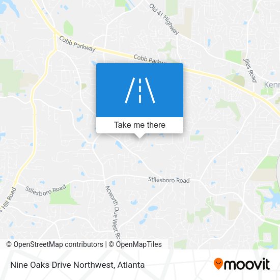 Nine Oaks Drive Northwest map