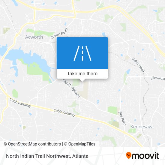 North Indian Trail Northwest map