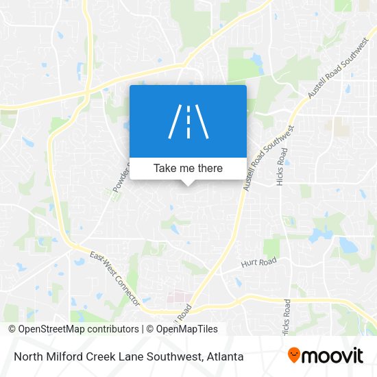 North Milford Creek Lane Southwest map