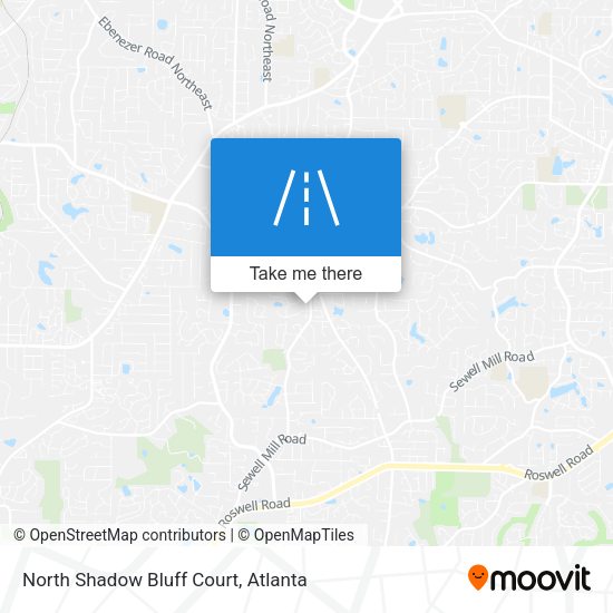 North Shadow Bluff Court map