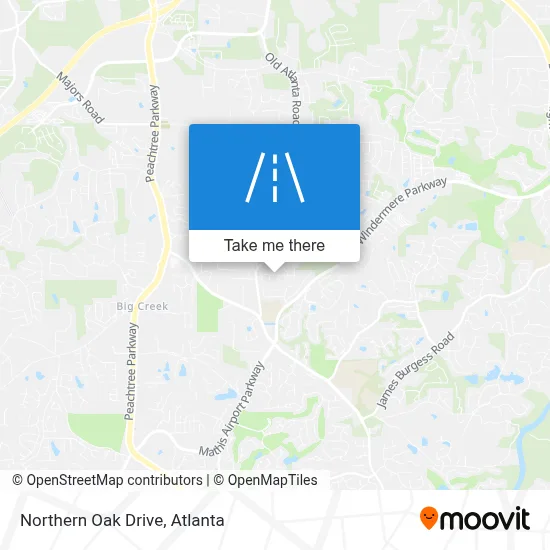 Northern Oak Drive map