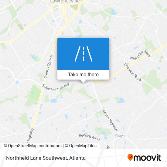 Northfield Lane Southwest map