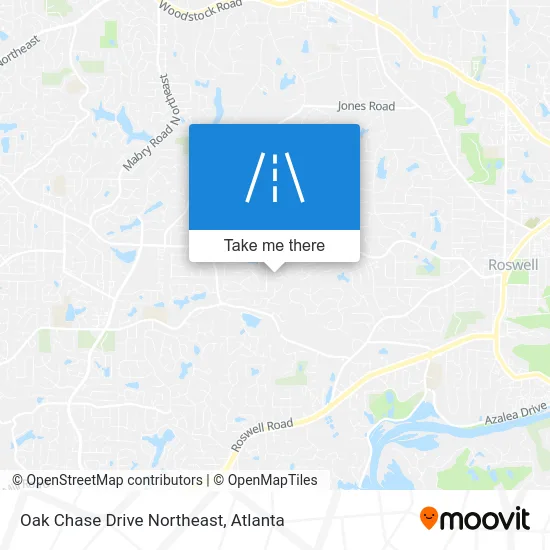 Oak Chase Drive Northeast map
