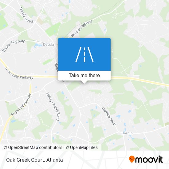 Mapa de Oak Creek Court