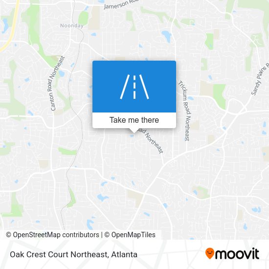 Oak Crest Court Northeast map