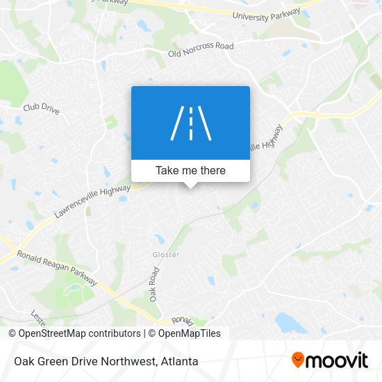 Mapa de Oak Green Drive Northwest