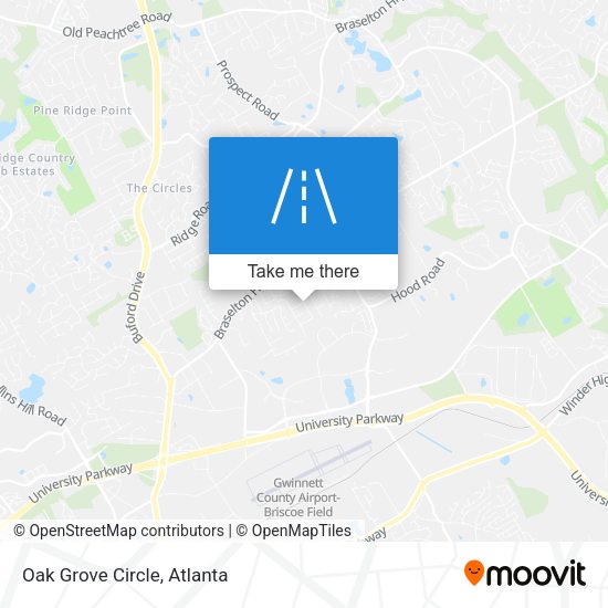 Oak Grove Circle map
