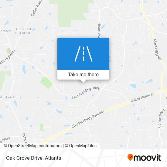 Oak Grove Drive map