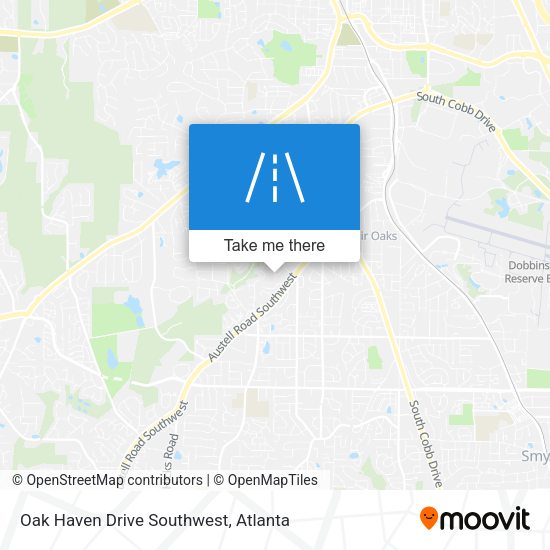 Mapa de Oak Haven Drive Southwest