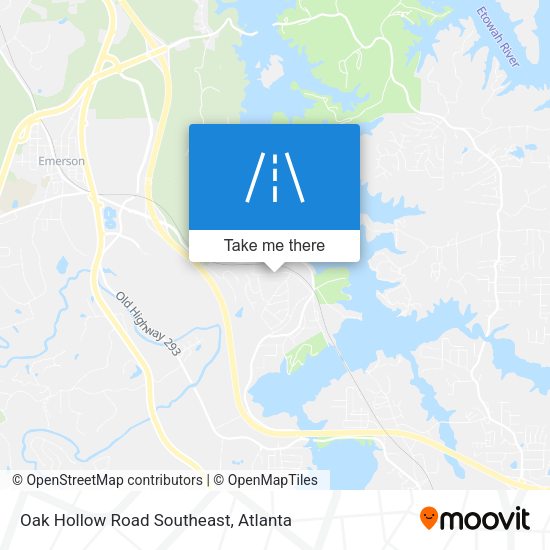 Oak Hollow Road Southeast map