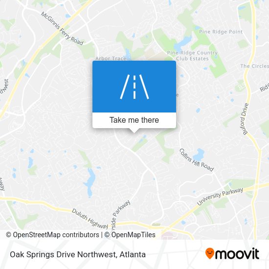 Mapa de Oak Springs Drive Northwest