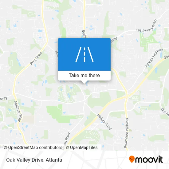 Oak Valley Drive map