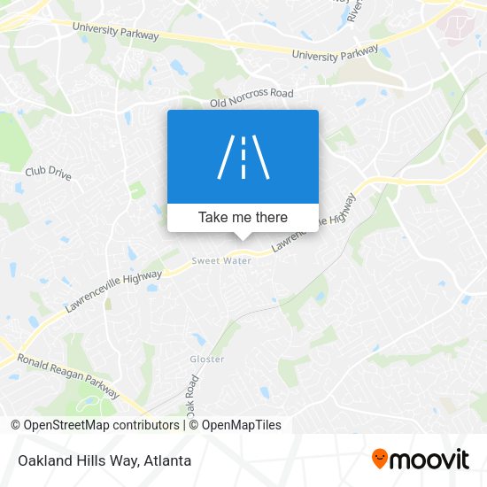 Mapa de Oakland Hills Way