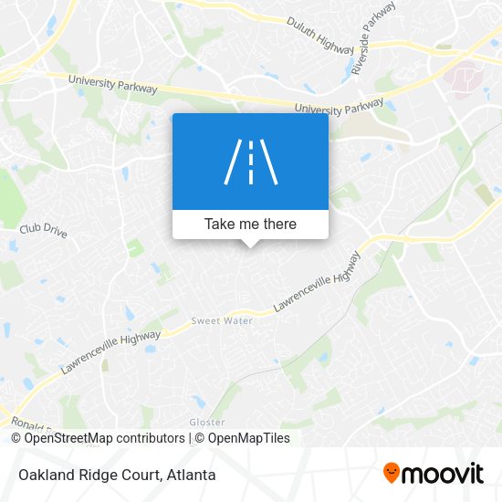 Oakland Ridge Court map