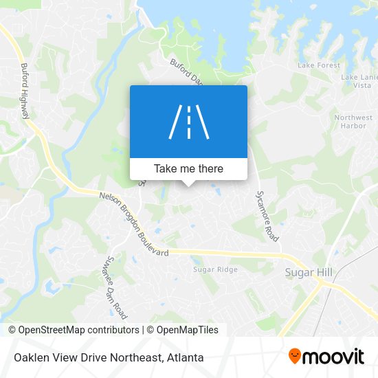 Mapa de Oaklen View Drive Northeast