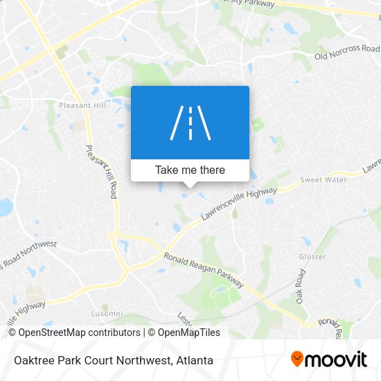 Mapa de Oaktree Park Court Northwest