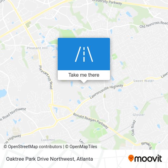 Oaktree Park Drive Northwest map