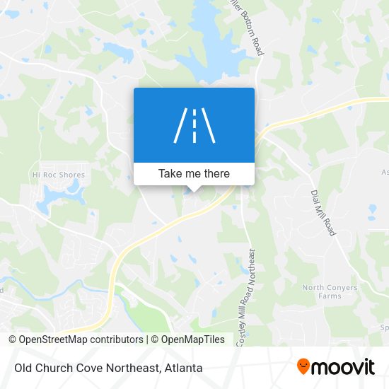 Old Church Cove Northeast map