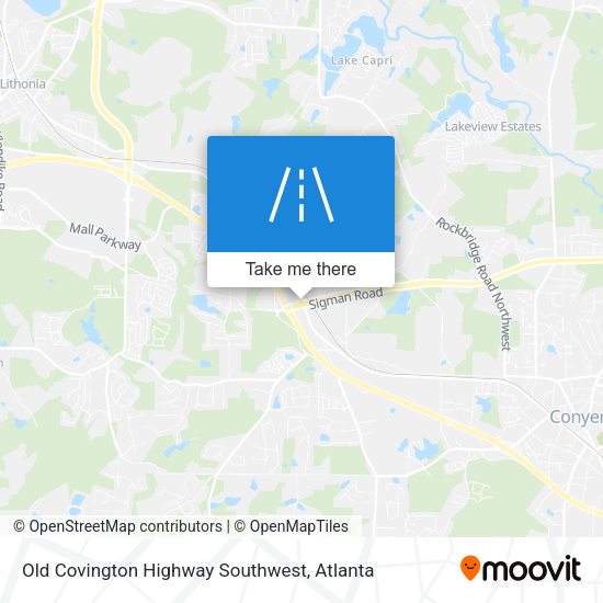 Old Covington Highway Southwest map