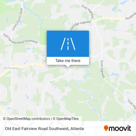 Old East Fairview Road Southwest map