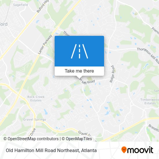 Old Hamilton Mill Road Northeast map