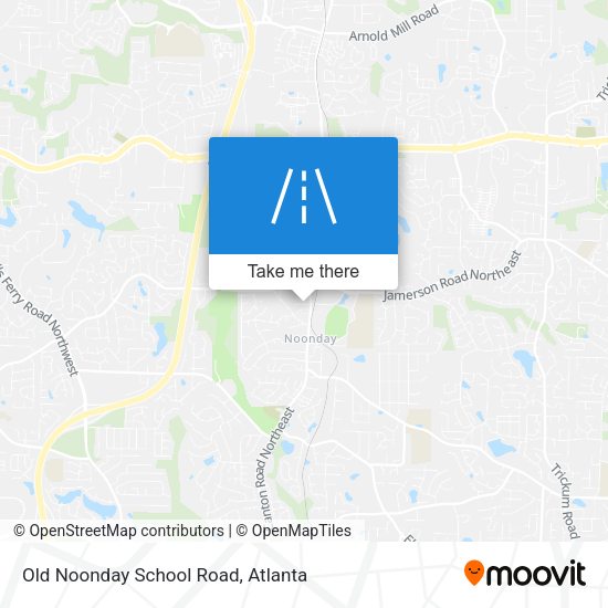 Old Noonday School Road map