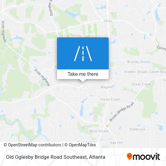 Old Oglesby Bridge Road Southeast map