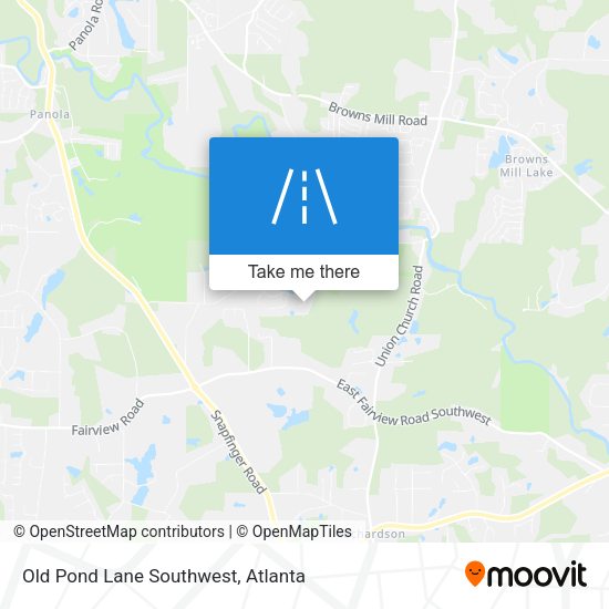 Old Pond Lane Southwest map