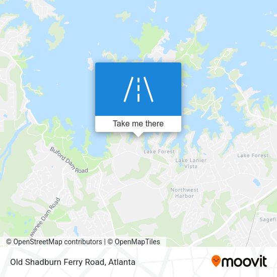 Old Shadburn Ferry Road map