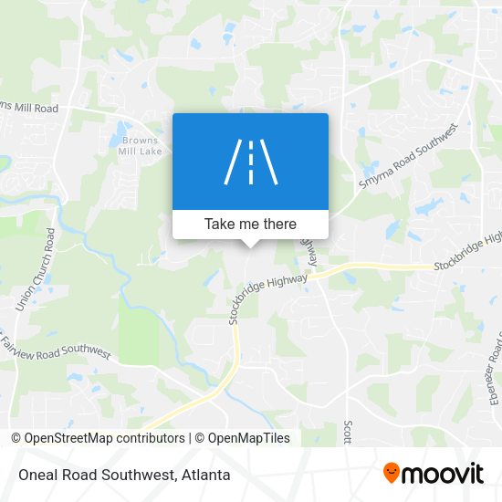 Oneal Road Southwest map
