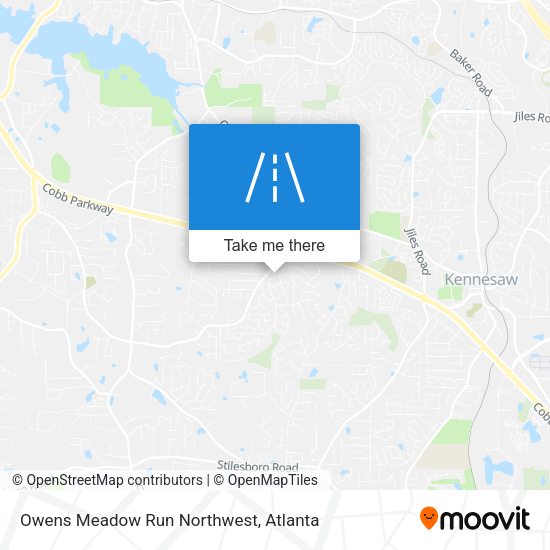 Owens Meadow Run Northwest map