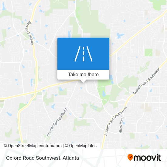 Oxford Road Southwest map