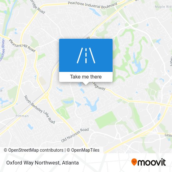 Oxford Way Northwest map