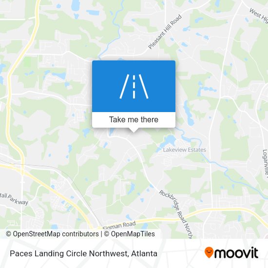 Mapa de Paces Landing Circle Northwest
