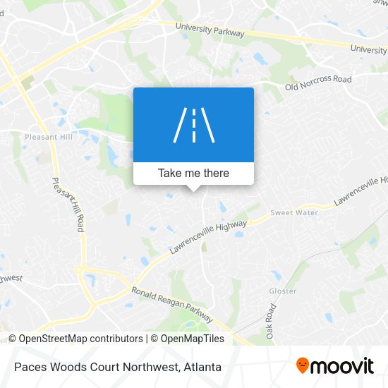 Paces Woods Court Northwest map