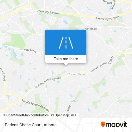 Padens Chase Court map