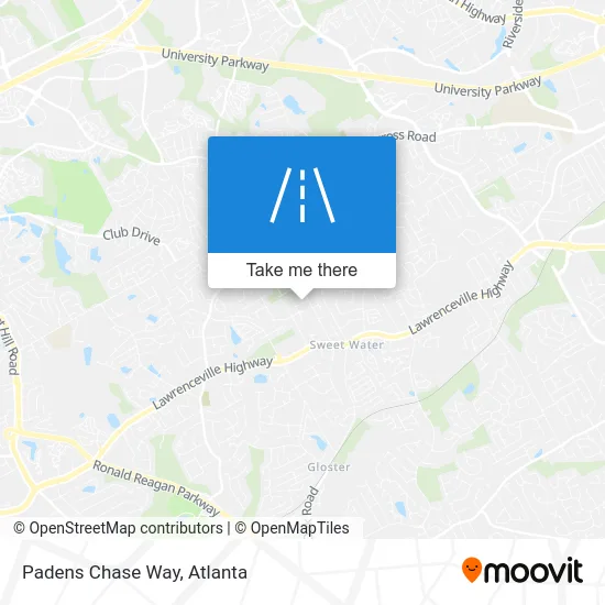 Padens Chase Way map