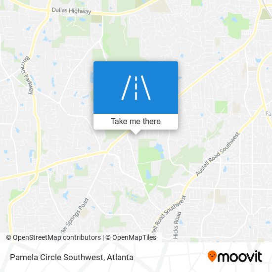 Pamela Circle Southwest map