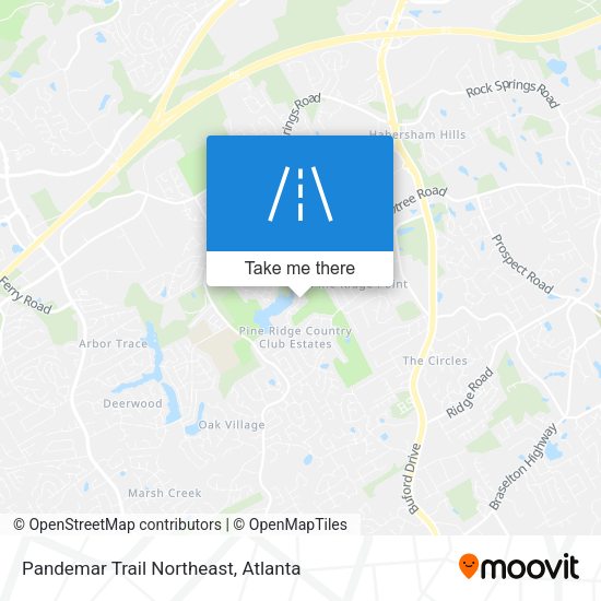 Pandemar Trail Northeast map
