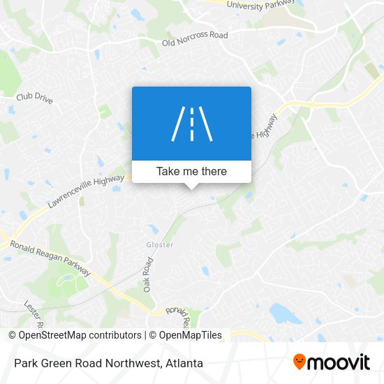 Park Green Road Northwest map