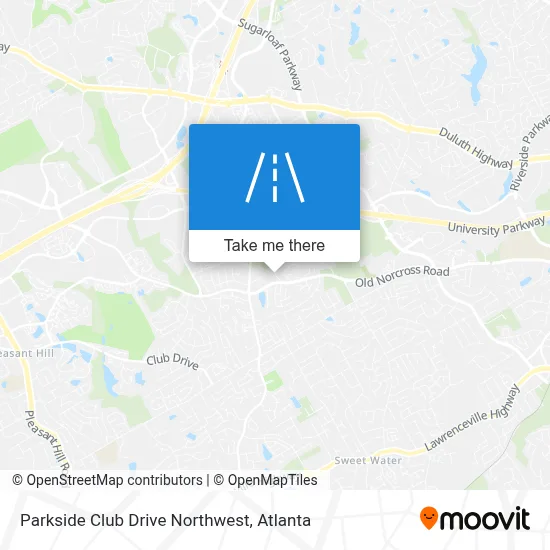 Parkside Club Drive Northwest map