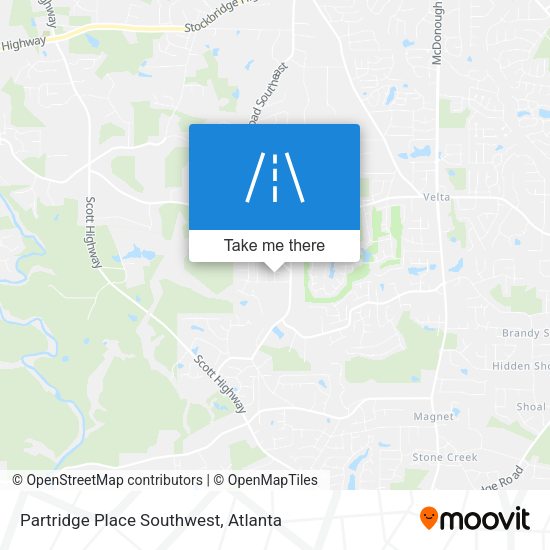 Mapa de Partridge Place Southwest