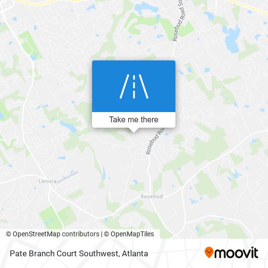 Pate Branch Court Southwest map