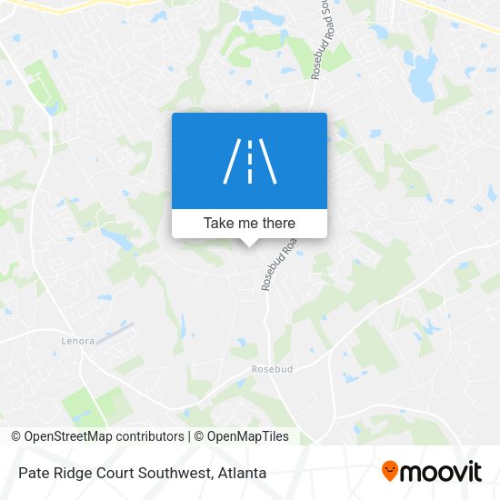 Pate Ridge Court Southwest map